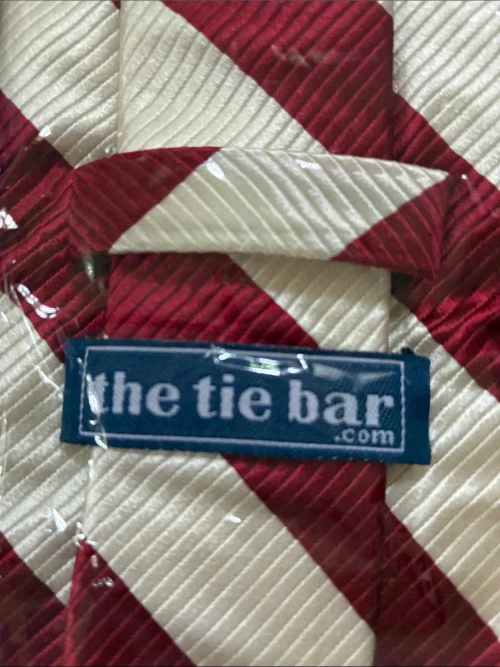 The Tie Bar Striped Ties — Light Blue & White and Red & White. 2 ties